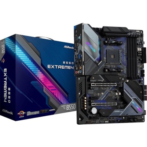Asrock B550 EXTREME4 - Moederbord - ATX - AM4 Socket - B550 – Dragon 2.5G LAN – USB 3.2 Gen2 - Realtek ALC1220 - HDMI