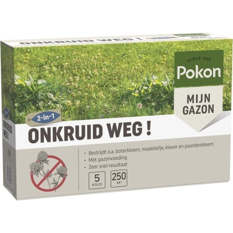 Pokon Onkruid Weg! - 5kg - Onkruidverdelger - Geschikt voor 250m² - Onkruidbestrijder