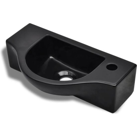 vidaXL-Wastafel-met-kraangat-zwart-keramiek