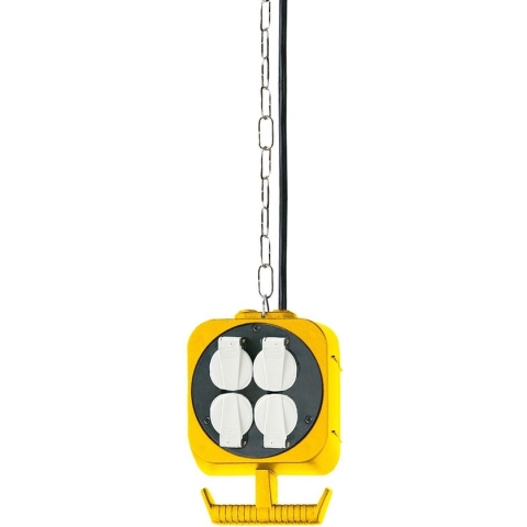 Brennenstuhl pendel stroomverdeler / hangverdeler met 2 x 4 geaarde stopcontacten (Made in Germany)