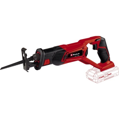 Einhell Accu Reciprozaag TE-AP 18/22 Li Solo - Power X-Change - 18 V/Li-Ion - 0-2.600 t/min - Slaghoogte: 22 mm - Max. zaagdiepte hout/metaal: 100/6 mm - Incl. 1x Zaagblad voor hout - Excl. accu en lader