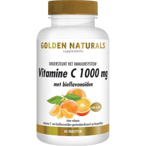 Golden Naturals Vitamine C 1000mg met bioflavonoïden (60 veganistische tabletten)