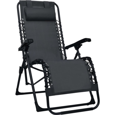 vidaXL-Terrasstoel-inklapbaar-textileen-zwart