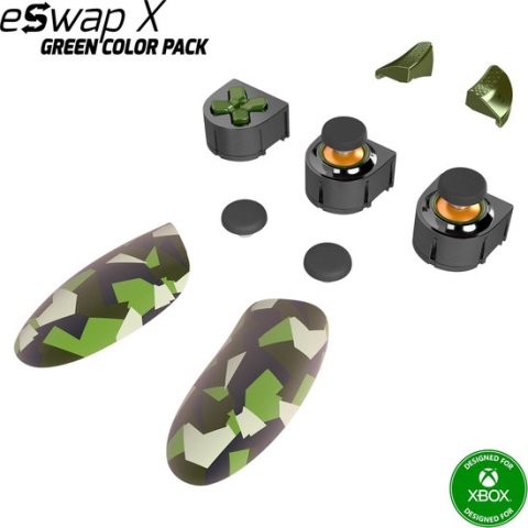 Thrustmaster ESWAP X GREEN COLOR PACK - bundel met 7 groene Camo-modules, next generation, NXG-mini-sticks, hot-swap - compatibel met de ESWAP X PRO CONTROLLER (Xbox Series X|S en PC)
