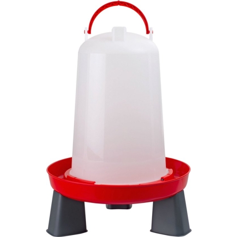 Olba Drinkbak Met Pootjes Rood - Drinkbak - 6 l