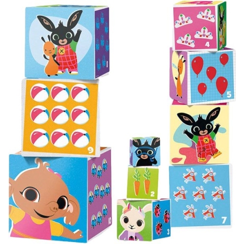 Bing stapelblokken 10 stuks - stapeltoren, educatief peuter kleuter speelgoed - stapelbaar en nestbaar - Bambolino Toys