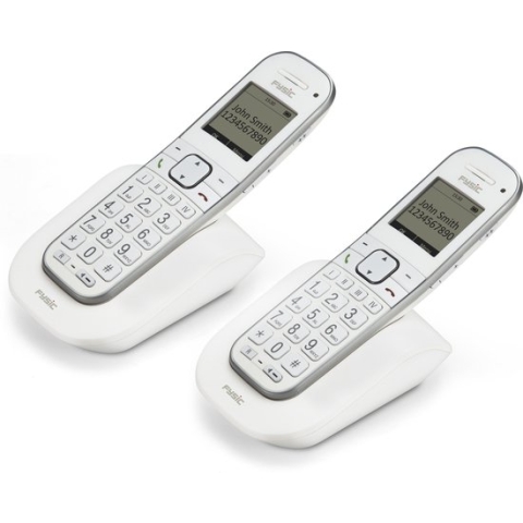 Fysic FX-9000 DUO Senioren DECT telefoon - Extra luid gespreksvolume voor slechthorenden - Wit