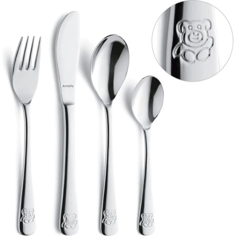 Amefa Kinderbestekset - Teddy Bear - 4 delig - 1 Persoons