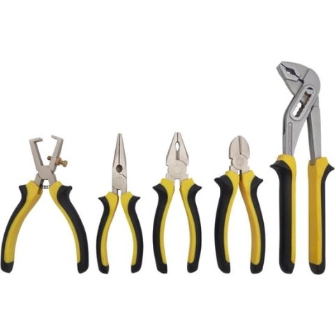 Toolland Complete 5-delige tangenset, essentieel gereedschap voor elke klus