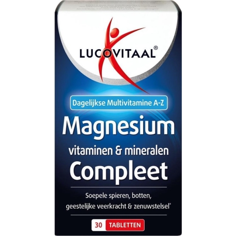 Lucovitaal - Magnesium, Vitamine & Mineralen - 30 tabletten - Voedingssupplement