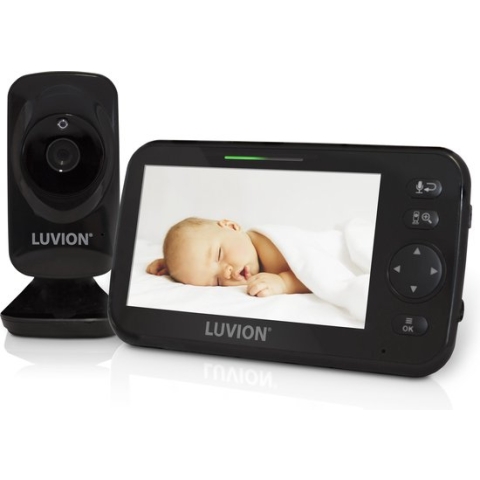 LUVION® Icon Deluxe Black - Babyfoon met Camera - Premium Baby Monitor
