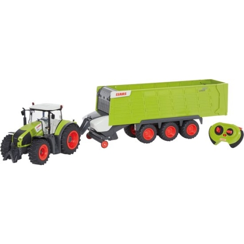 CLAAS Speelgoedtractor met aanhanger AXION870 en CARGOS9600 1:16