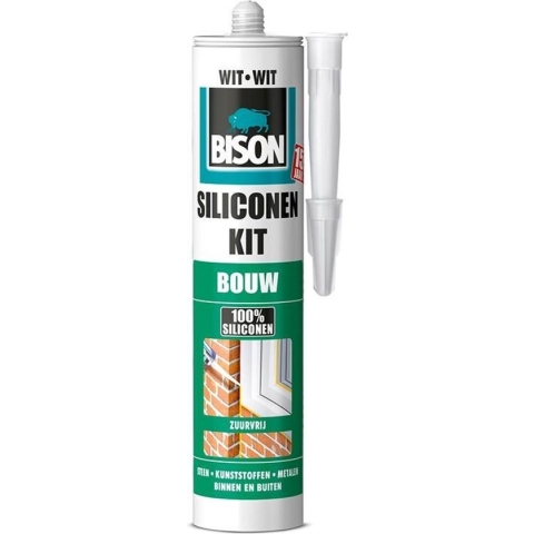 Bison Siliconenkit Bouw Koker - Wit - 310 ml