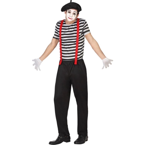Mime outfit voor mannen  - Verkleedkleding - XL