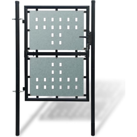 vidaXL-Poort-enkel-100x200-cm-zwart