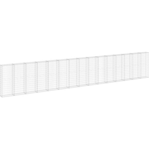 vidaXL-Schanskorfmuur-met-deksels-900x30x150-cm-gegalvaniseerd-staal