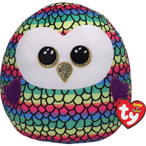 TY Squish a Boo Owen Owl 20 cm