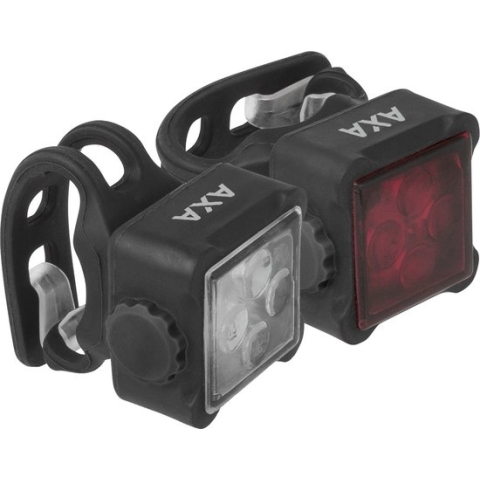 AXA Niteline 44R LED Fietslampjes Voor en Achter -  Fietsverlichting USB Oplaadbaar
