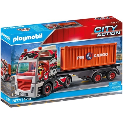 PLAYMOBIL City Action Cargo Truck met aanhanger - 70771