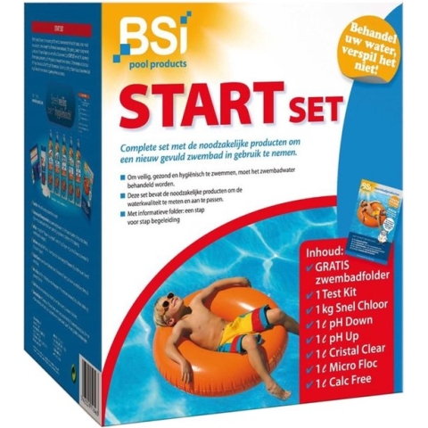 BSI - Start Set Deluxe - Zwembad - Spa - Uitgebreidde Deluxe Set die alle producten bevat om het water van een nieuw gevuld zwembad in gebruik te nemen