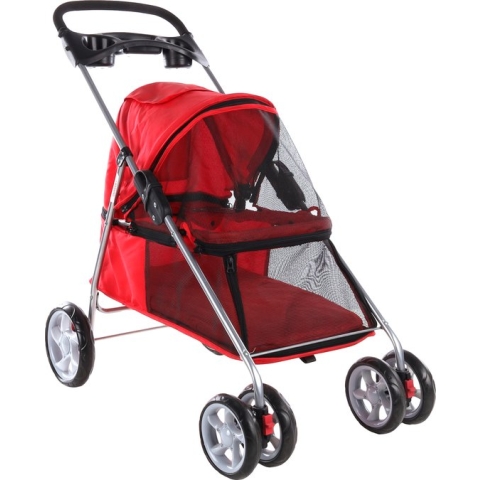 Flamingo dieren buggie rood 94 x 46 x 91,5 cm