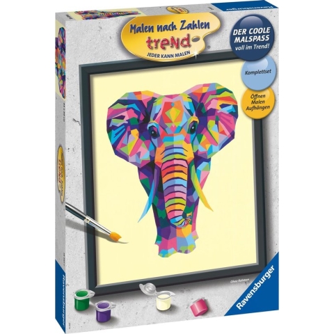 Ravensburger Schilderen op nummer Bonte Olifant - Hobbypakket
