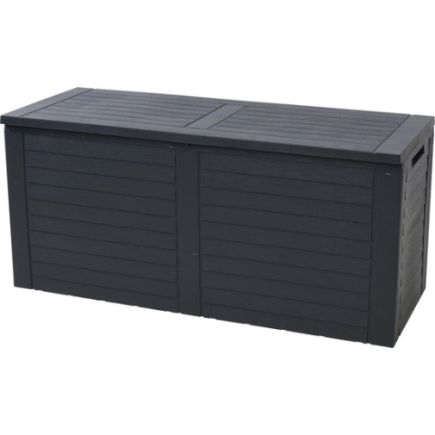 Kussenbox - Tuinkist - Opslagbox - 240 Liter - Met verzonken handgrepen - 115x45x53CM - Zwart