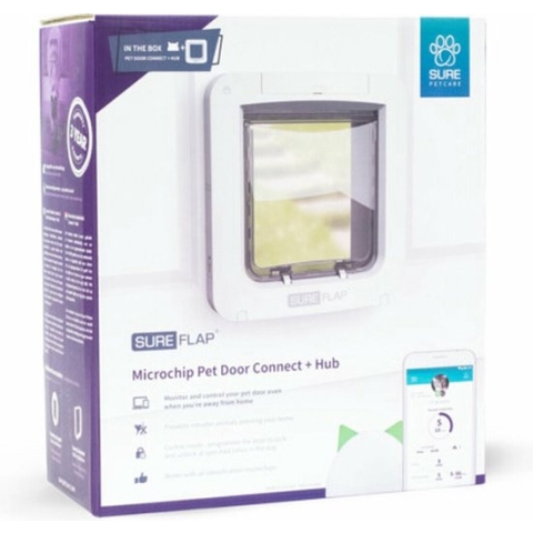 Sureflap Microchip Huisdierluik Connect Bundel - Kattenluik - Wit