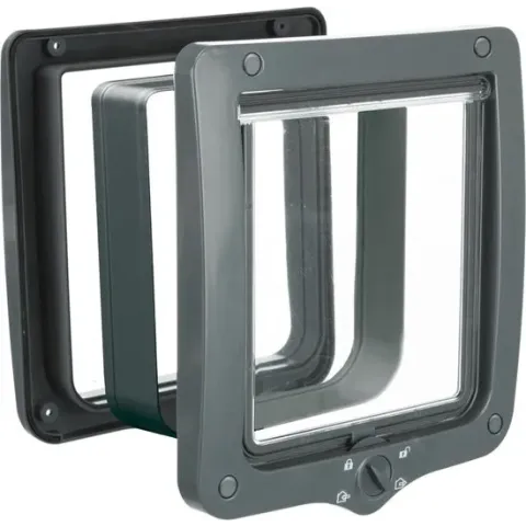 4-weg kattenluik XL Zilver