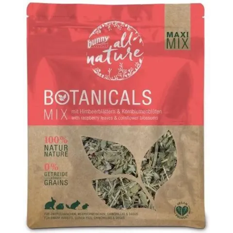 400 gr Bunny nature botanicals maxi mix frambozenblad / bloemkoolbloesem