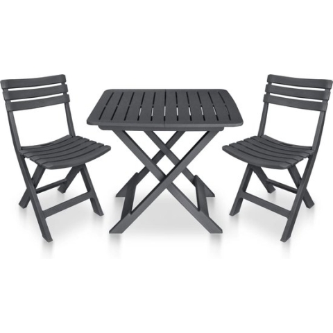 vidaXL-3-delige-Bistroset-inklapbaar-kunststof-antraciet