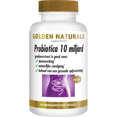 Golden Naturals Probiotica 10 miljard (60 veganistische maagsapresistente capsules)