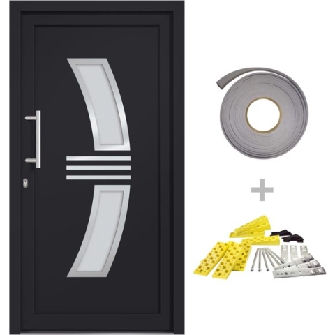 vidaXL-Voordeur-88x200-cm-antraciet