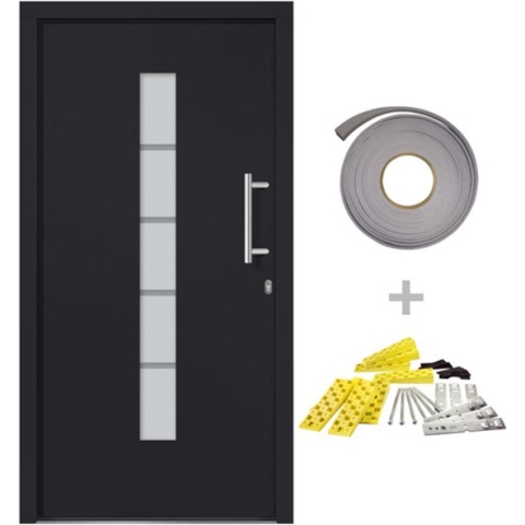 vidaXL-Voordeur-110x210-cm-aluminium-en-PVC-antraciet