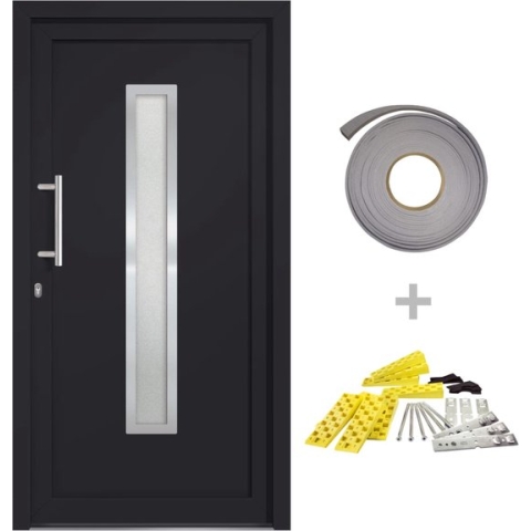 vidaXL-Voordeur-98x208-cm-antraciet