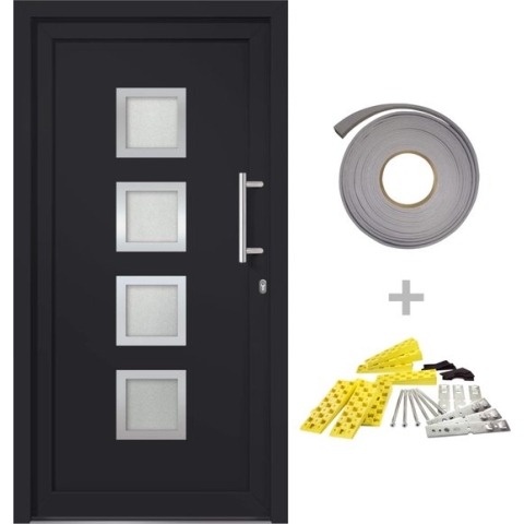 vidaXL-Voordeur-88x200-cm-antraciet