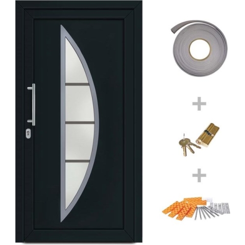 vidaXL-Voordeur-88x200-cm-antraciet