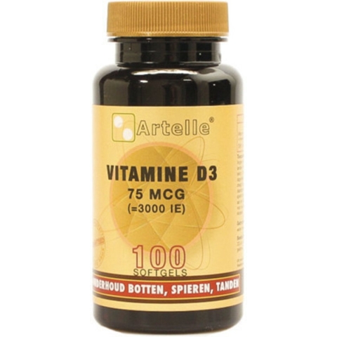 Artelle Vitamine D3 75 Mcg 3000Ie 100 softgels