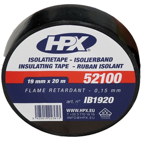 PVC isolatietape VDE - zwart 19mm x 20m