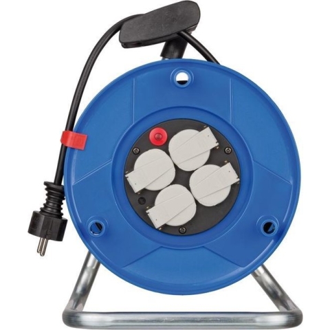 Brennenstuhl Garant E Kabelhaspel (25 m kabel in zwart, van speciaal kunststof, voor gebruik binnenshuis, Made in Germany)