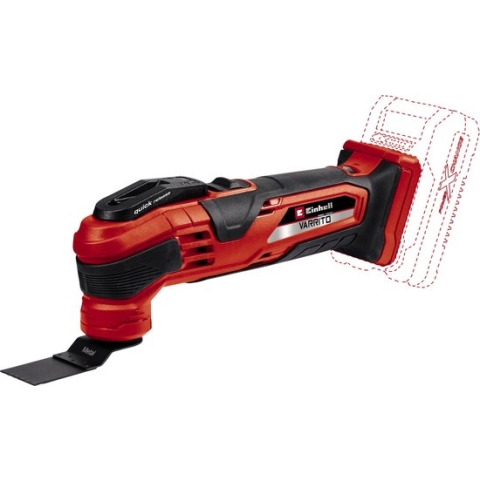 Einhell Accu Multitool VARRITO - Power X-Change - 18 V/Li-ion - Elektronische snelheidsregeling - Incl. 6 opzetstukken en 9 vellen schuurpapier - Excl. accu en lader