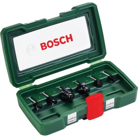 Bosch set HM-houtfrezen 6-delig - Diameter 6 mm