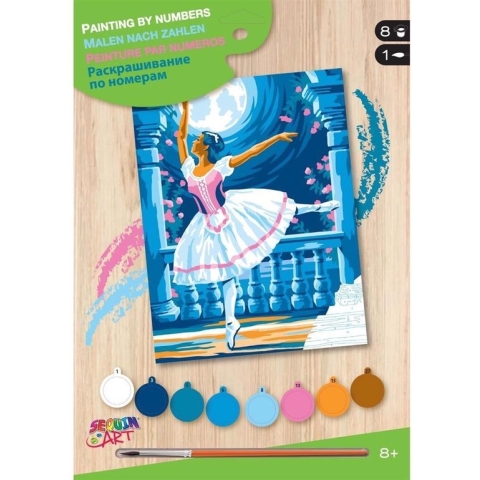 Sequin Art Schilderen op Nummer Ballerina