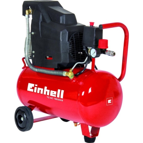 Einhell Elektrische Compressor TC-AC 190/24/8 - 1500 W - 8 bar - 24 L tank - Aanzuigcapaciteit: 165 l/min - Oliegesmeerd
