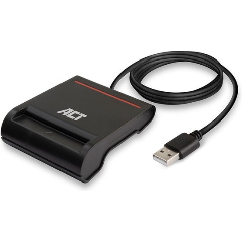 ACT USB 2.0 Smartcard eID Kaartlezer zwart AC6015
