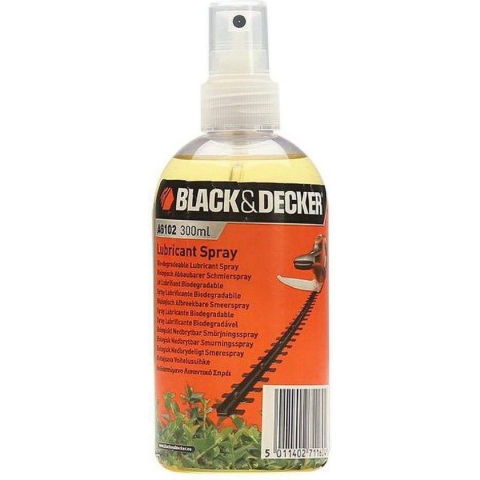 BLACK+DECKER A6102-XJ biologisch afbreekbare onderhoudsolie voor heggenscharen - spray flacon - 300ml