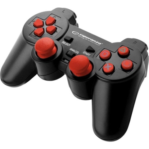 Esperanza Controller Corsair PC / Playstation 2 / Playstation 3 | Zwart Rood