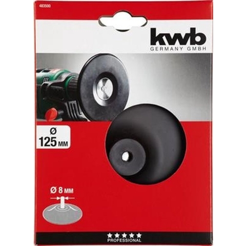 KWB - Steunschijf Rubber op stift - voor boormachine - 125mm