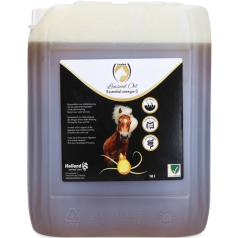 Excellent Lijnzaadolie - Ondersteuning van spijsverteringsstelsel en darmwerking van het paard - Geschikt voor paarden - 10 Liter