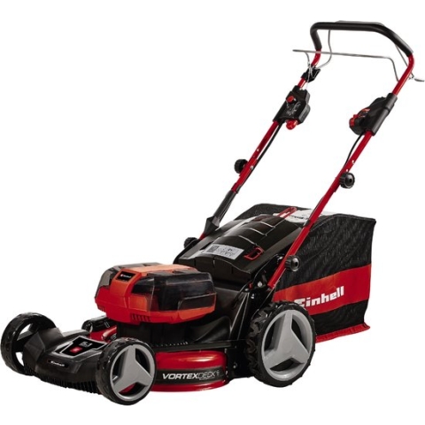 Einhell Accu Grasmaaier GP-CM 36/47 S HW Li Kit - Power X-Change - 36 V/Li-ion - Maaibreedte: 47 cm - Aanbevolen gazonoppervlakte: tot 700 m² - Zelfrijdend - Mulching functie - Incl. 4x 4,0 Ah accu en 2x Twincharger